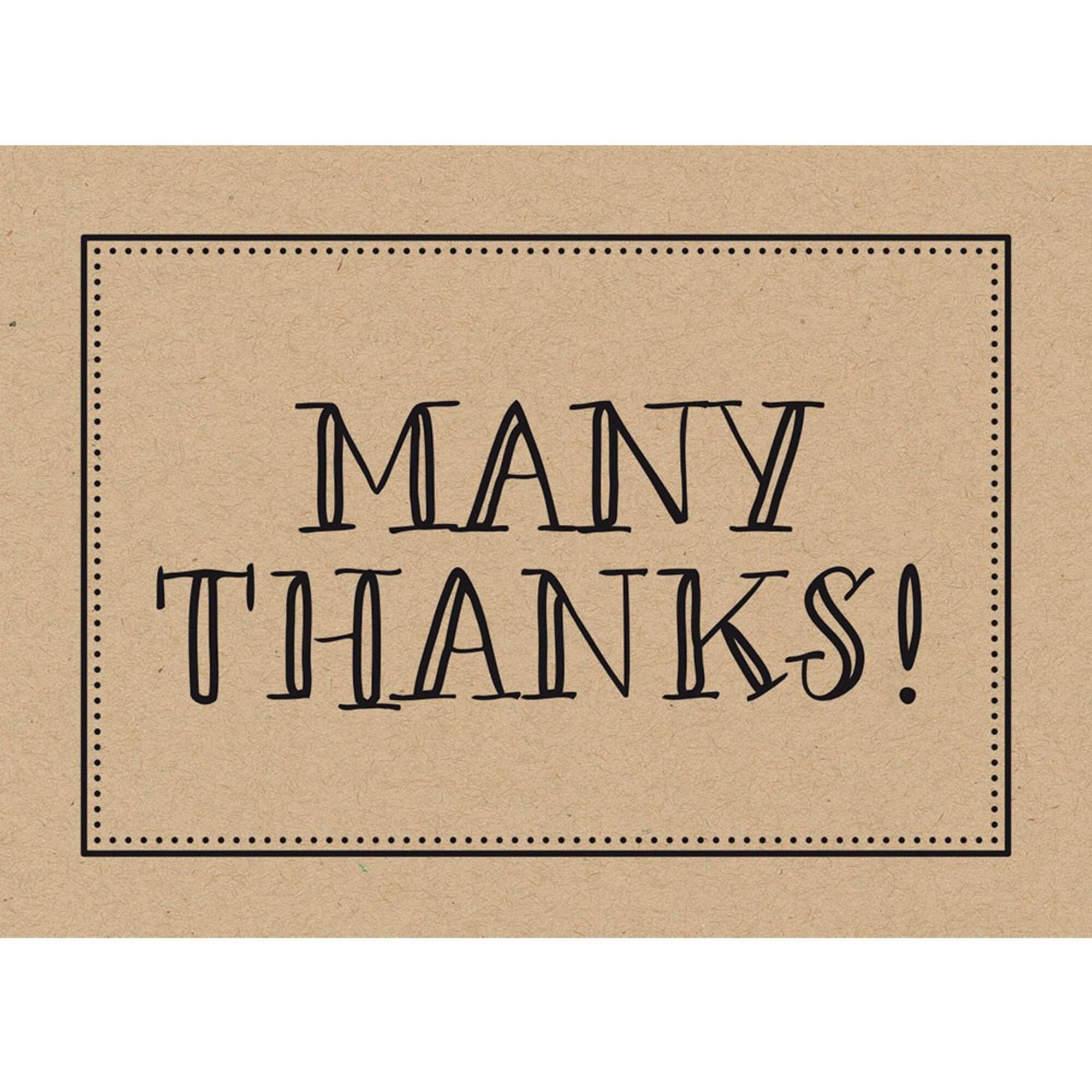 JAM Paper Rustic Blank Thank You Cards Set, 36ct.